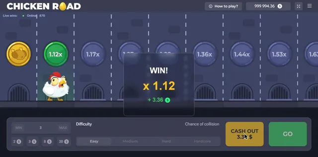 Chicken Road screenshot from our demo session